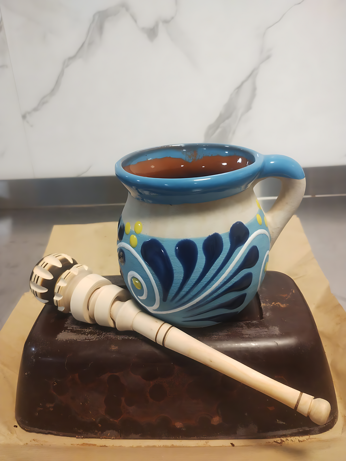 Traditional Starter Kit: ceremonial cacao, clay cup and molinillo